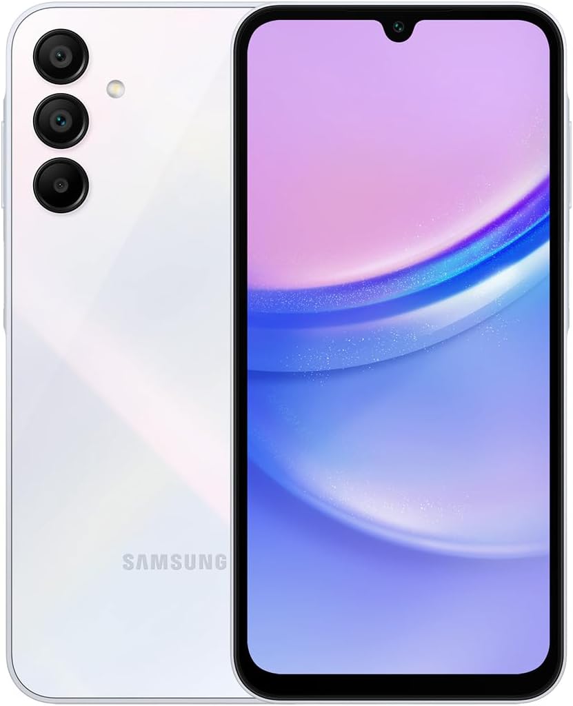 Samsung Galaxy A15 (SM-155M/DSN), 128GB 6GB RAM, Dual SIM, Factory Unlocked GSM, International Version (Wall Charger Bundle) (Light Blue)