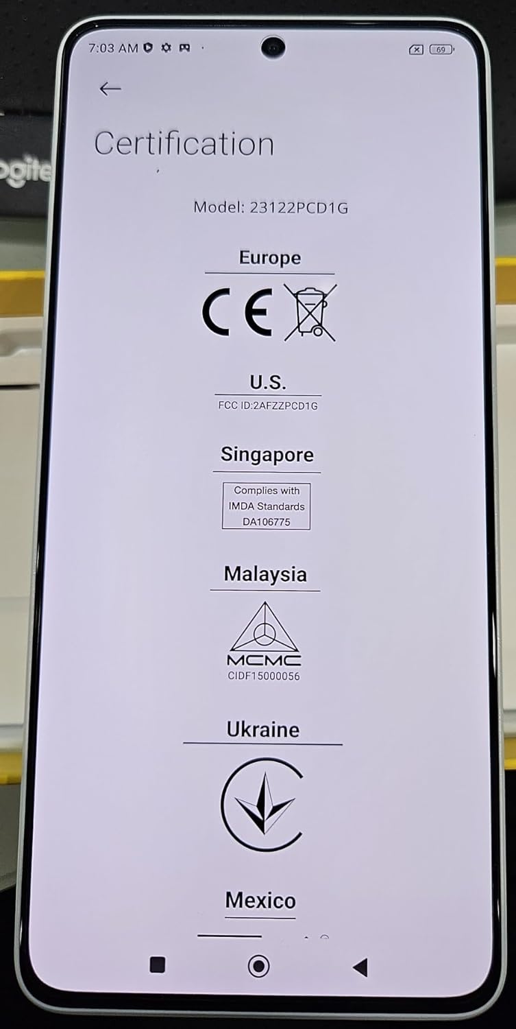 Xiaomi Poco X6 5G + 4G LTE Global Unlocked (256GB + 12GB) GSM 6.67" 64MP Triple Camera (Tmobile Mint Tello Global) + (Car Fast Car Dual Charger Bundle) (White Global ROM)