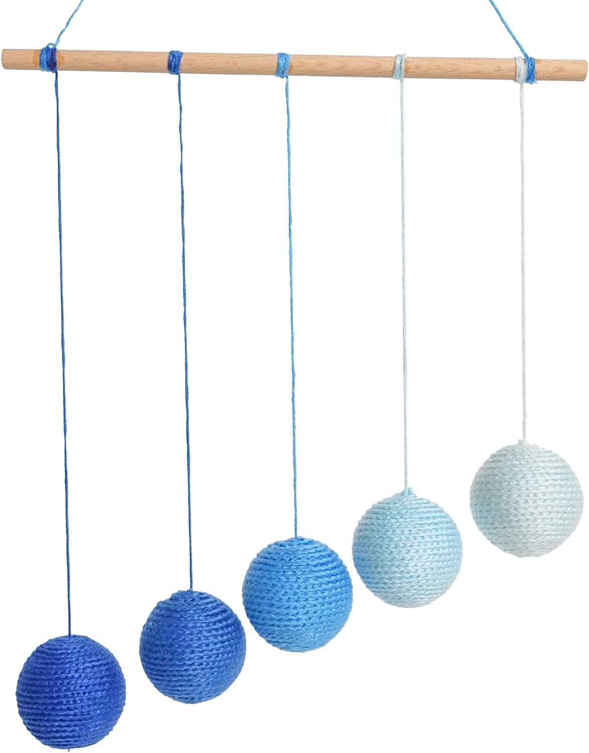 Montessori Blue Gobbi Ball Mobile, Montessori Mobile,Essential Mobile, Hanging Mobile Learning Mobile