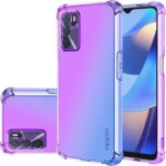 Case for Oppo A16/OPPO A16S/OPPO A54S CPH2273 Cute Case Girls Women, Gradient Slim Anti Scratch Soft TPU Phone Cover Shockproof Protective Case for Oppo A16 4G (Purple/Blue)