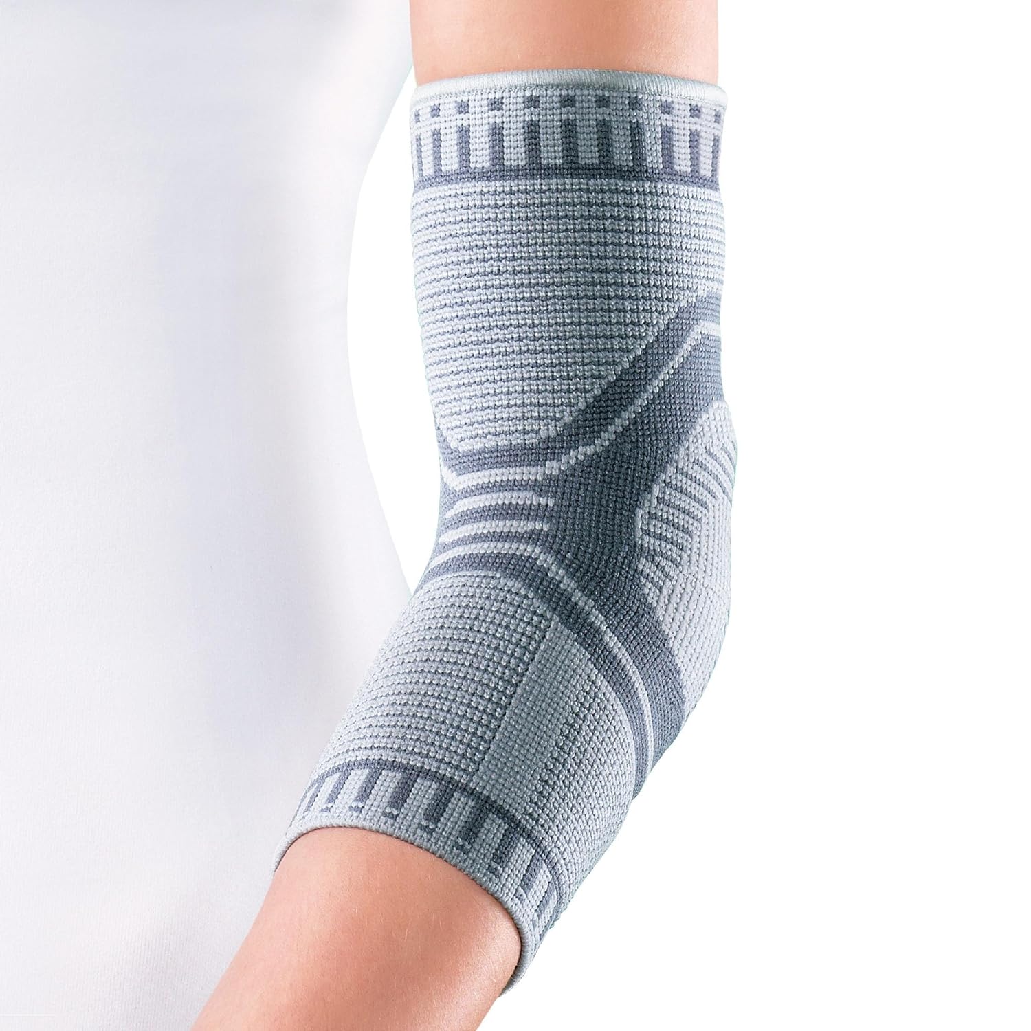 OPPO 2988 ACCUTEX Elbow Compression Sleeve - Brace for Tendonitis Pain Relief, Tennis Elbow, Golfer's Elbow, Arthritis, Workouts - for Women and Men (Gray, Small, Pack of 1)
