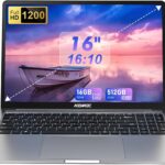 ACEMAGIC 16 inch Laptop Computer,Powered by N95 Processor,16GB DDR4 RAM 512GB SSD,FHD 1920 * 1200P,WiFi,BT5.0,Type_C,38Wh Battery,Traditional Laptop for Everday Needs.