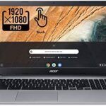 Acer 2022 Chromebook 315 15.6" Full HD 1080p IPS Touchscreen Laptop PC, Intel Celeron N4020 Dual-Core Processor, 4GB DDR4 RAM, 64GB eMMC, Webcam, WiFi, 12 Hrs Battery Life, Chrome OS, Silver