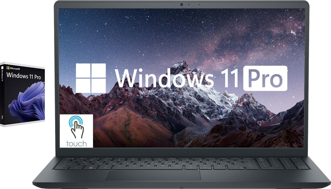 Dell Touchscreen 15.6" Inspiron Business Laptop Computer, Windows 11 Pro Laptop 32GB RAM 1TB SSD, Intel Core i5 Quad-Core Processor, Full HD IPS Display, Media Card Reader, Black