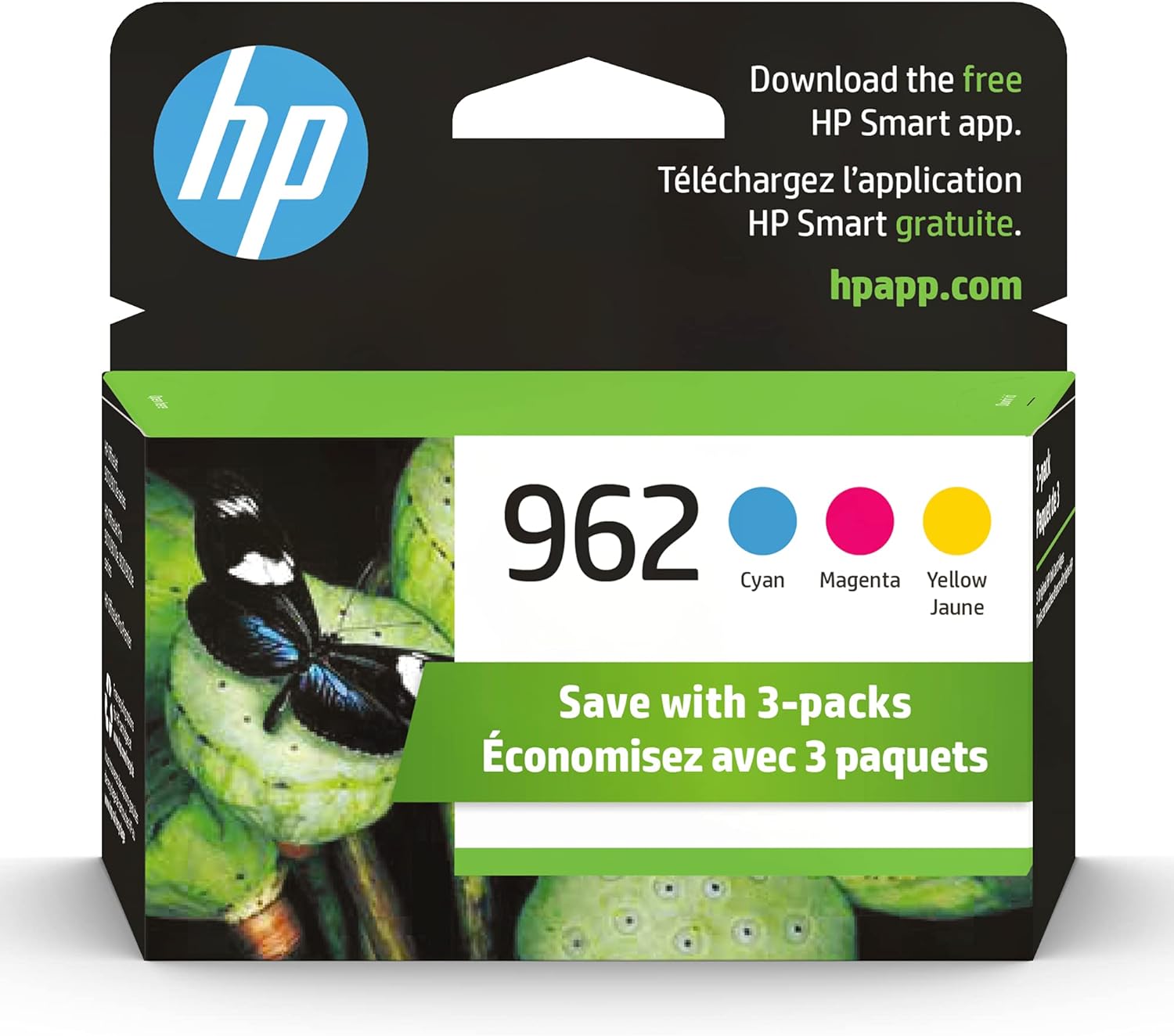 HP 962 Cyan, Magenta, Yellow Ink Cartridges (3 pack) |3YP00AN
