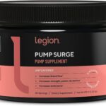 LEGION Pump Surge Booster - Arginine Supplement Boosts Nitric Oxide Production - Nitric Oxide Booster Helps Increase Strength & Stamina, Promotes Enhanced Muscular Efficiency (Unflavored, 30 Servings)