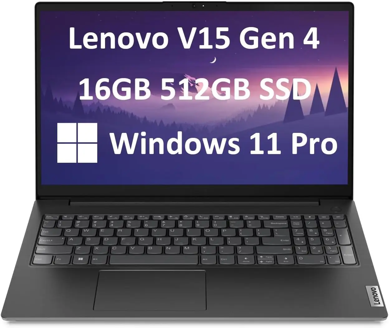 Lenovo Laptop V15 for Business (15.6" FHD, AMD 6-Core Ryzen 5 5500U (Beat i7-1065G7), 16GB RAM, 512GB SSD), Webcam w/ Shutter, Military Grade, Numeric Keypad, Type-C, Ethernet, Wi-Fi, Win 11 Pro