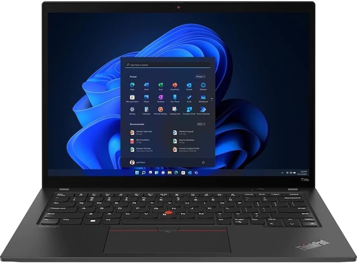 Lenovo ThinkPad T14s 14" Laptop, Intel Core i7-10610U 32GB RAM 512GB SSD FHD (1920X1080) Touch Windows 11 Pro (Renewed)