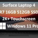 Microsoft Surface Laptop 4 Business Laptop (13.5" 2K+ Touchscreen, AMD Ryzen 7 4980U, 16GB RAM, 512GB SSD, IST Active Stylus), Backlit KB, 17-Hr Long Battery Life, Wi-Fi 6, Webcam, Win 11 Pro, Black