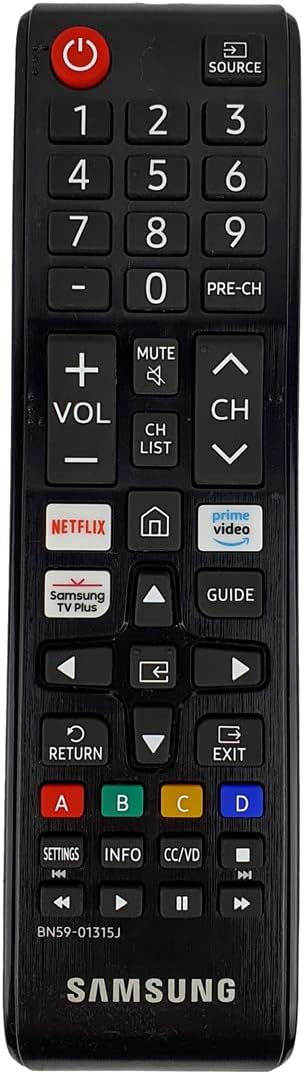 Samsung OEM Remote Control with Netflix Hotkey - Black (BN59-01315J)