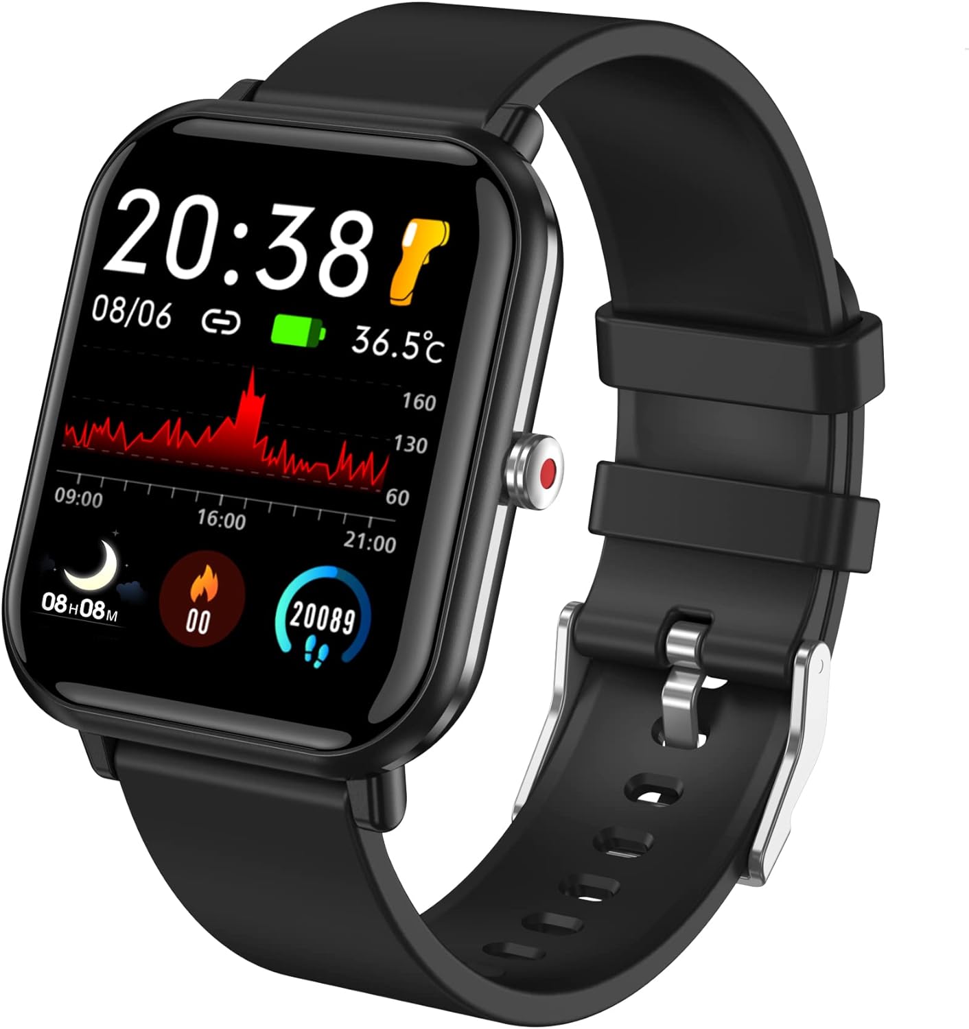 Smart Watch, Fitness Tracker with 24 Sports Modes, 5ATM Swimming Waterproof, Monitor Step Calorie Counter, 1.7" Touchscreen Smartwatch Fitness Watch for Android iPhone