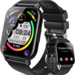 Smart Watch (Answer/Make Calls), 1.85" Smartwatch for Men Women IP68 Waterproof, 100+ Sport Modes, Fitness Activity Tracker Heart Rate Sleep Monitor Pedometer Calories, Smart Watches for Android iOS