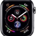 Apple Watch Series 4 (GPS + Cellular, 44MM) - Space Black Stainless Steel Case with Black Sport Band (Renewed)