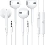 2 Pack Wired iPhone Earbuds/Wired Headphones with 3.5mm Wired Earphones[MFi Certified] with Microphone Volume Control Compatible for iPhone,iPad,iPod,Computer,MP3/4,Android Most 3.5mm Audio Devices
