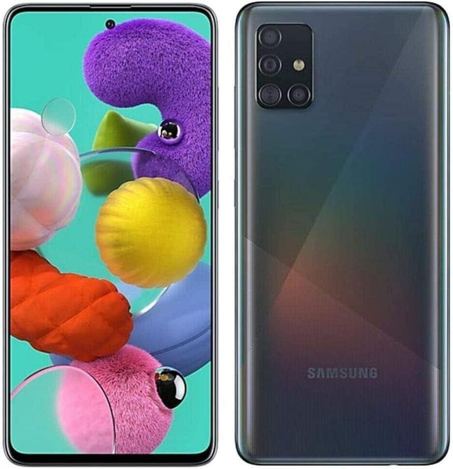 SAMSUNG Galaxy A51 128GB (6.5 inch) Display Quad Camera 48MP A515U Black Unlocked (Renewed), A51 128GB A515U