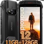 Ulefone Android 12 Armor 15 Rugged Phone Unlocked, IP68/IP69K, Built-in TWS Earbuds, 11GB+128GB, 4-Day Battery, 16MP+12MP+13MP Camera, Dual Loud Speakers Dual 4G, Octa-core, OTG, GPS, Black