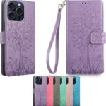 for Oppo A5S Case Compatible with Oppo A5S Phone Case Cover [TPU Shell + PU Leather] [Tree of Life for Women] SMSGK2-Purple