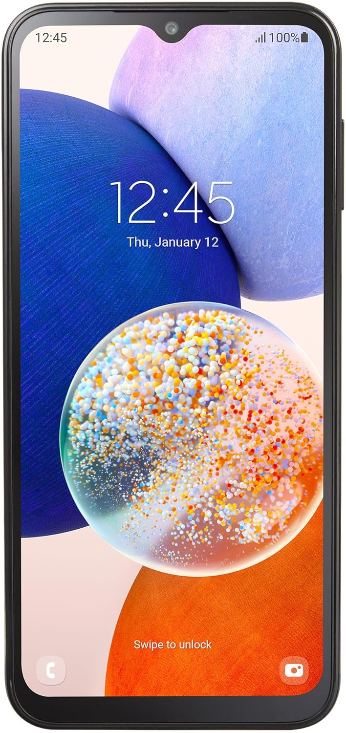 Simple Mobile Samsung Galaxy A14 5G, 64GB, Black - Prepaid Smartphone (Locked)