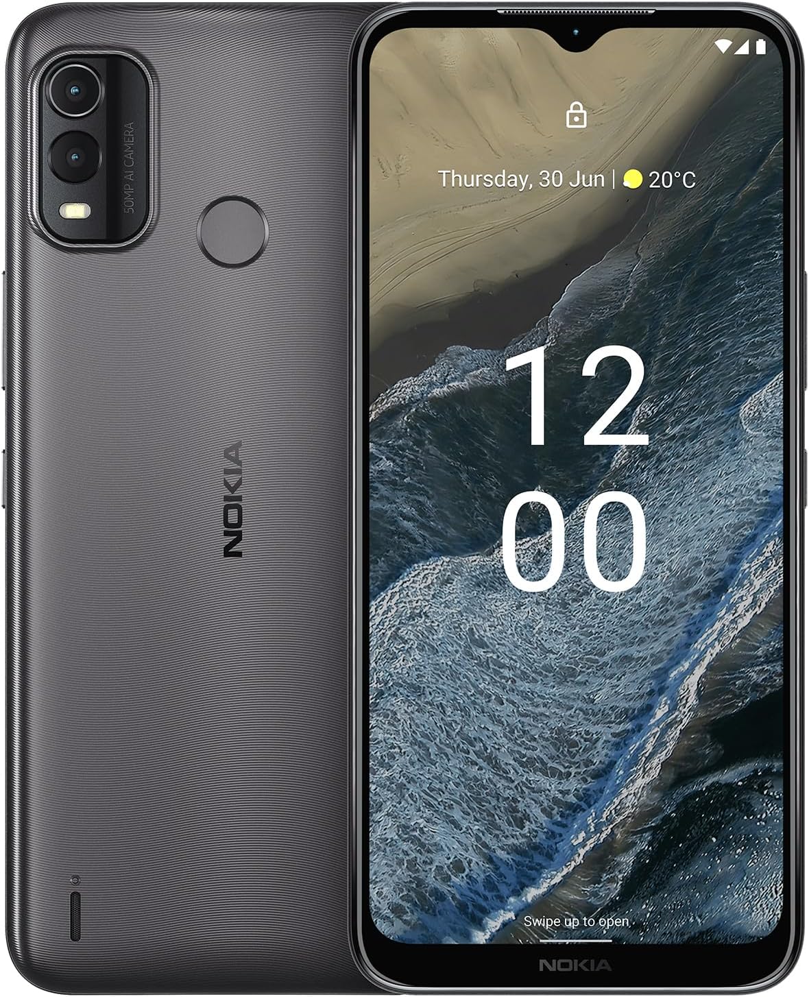 Nokia G11 Plus | Android 12 | Dual SIM | 3-Day Battery | 50MP Camera | 3/64GB | 6.52-Inch Screen | Dual Band Wifi | Unlocked GSM Smartphone | Not Compatible with Verizon or AT&T | Charcoal