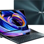 ASUS ZenBook Pro Duo 15 OLED UX582 Laptop, 15.6” 4K Touch Display, Intel Core i9-12900H, 32GB RAM, 1TB SSD, GeForce RTX 3070 Ti, ScreenPad Plus, Windows 11 Pro, Celestial Blue, UX582ZW-XB99T