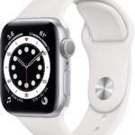 Apple Watch Series 6 (GPS, 40mm) - Silver Aluminum Case with White Sport Band (Renewed)