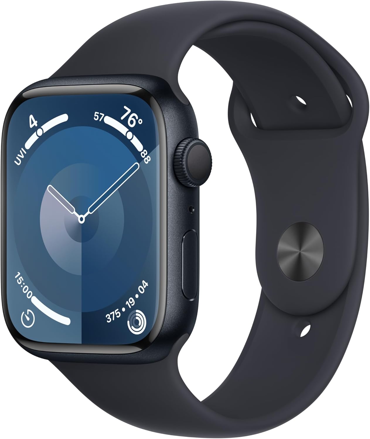 Apple Watch Series 9 [GPS 45mm] Smartwatch with Midnight Aluminum Case with Midnight Sport Band M/L. Fitness Tracker, ECG Apps, Always-On Retina Display, Water Resistant