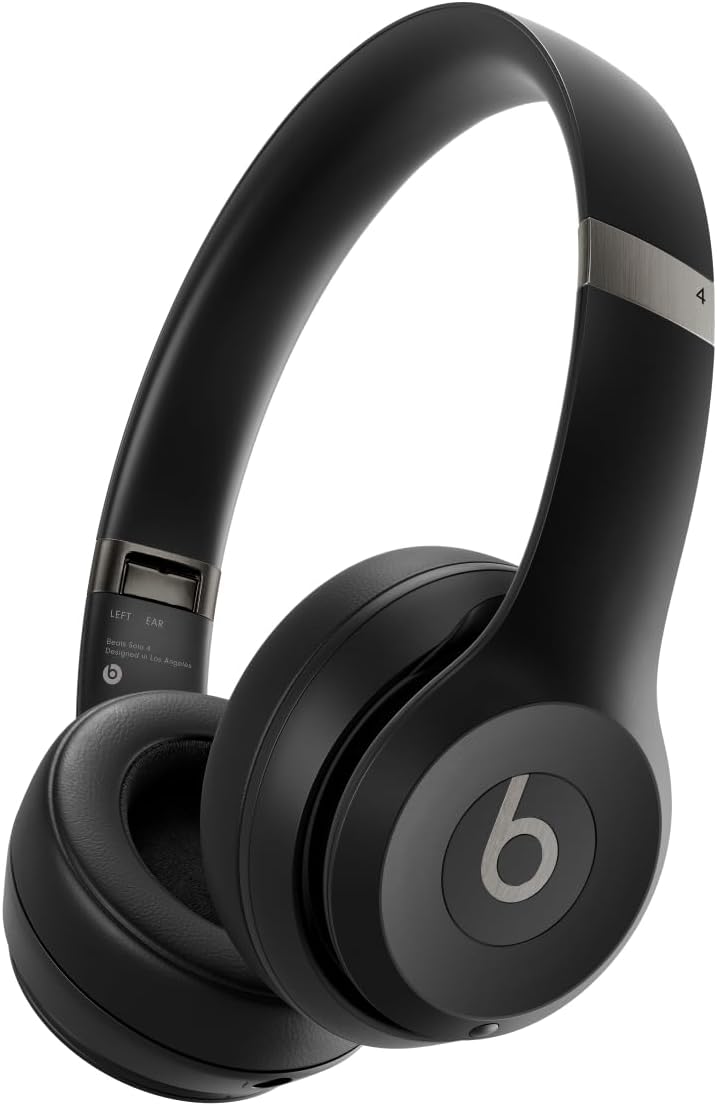 Beats Solo 4 - Wireless Bluetooth On-Ear Headphones, Apple & Android Compatible, Up to 50 hours of Battery Life - Matte Black
