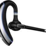 Bluetooth Headset V5.3, Wireless Headset with Upgraded AI Noise Canceling Mic, Single-Ear Bluetooth Earpiece with Mute for Cell Phones, Great for Computer, Call Center