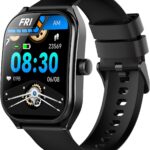 Curve Smart Watch for Men Women (Answer/Make Call), 2.01" Fitness Tracker with 120+ Sport Modes Heart Rate Sleep Blood Oxygen Monitor, IP68 Waterproof Fitness Watch for Android iOS, Black