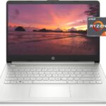 HP 14 Laptop, AMD Ryzen 5 5500U, 8 GB RAM, 256 GB SSD Storage, 14-inch Full HD Display, Windows 11 Home, Thin & Portable, Micro-edge & Anti-glare Screen, Long Battery Life (14-fq1025nr, 2021)