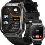 KOSPET Smart Watches for Men, 60-Day Long Battery Life, 50M Waterproof, Military(Full Metal), Bluetooth Answer/Make Call, Compatible for Android and iOS, 1.96'' AMOLED Always-on Display, AI Voice