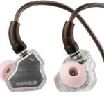 Linsoul 7Hz x Crinacle Zero:2 in Ear Monitor, Updated 10mm Dynamic Driver IEM, Wired Earbuds Earphones, Gaming Earbuds, with OFC IEM Cable for Musician (Silver)