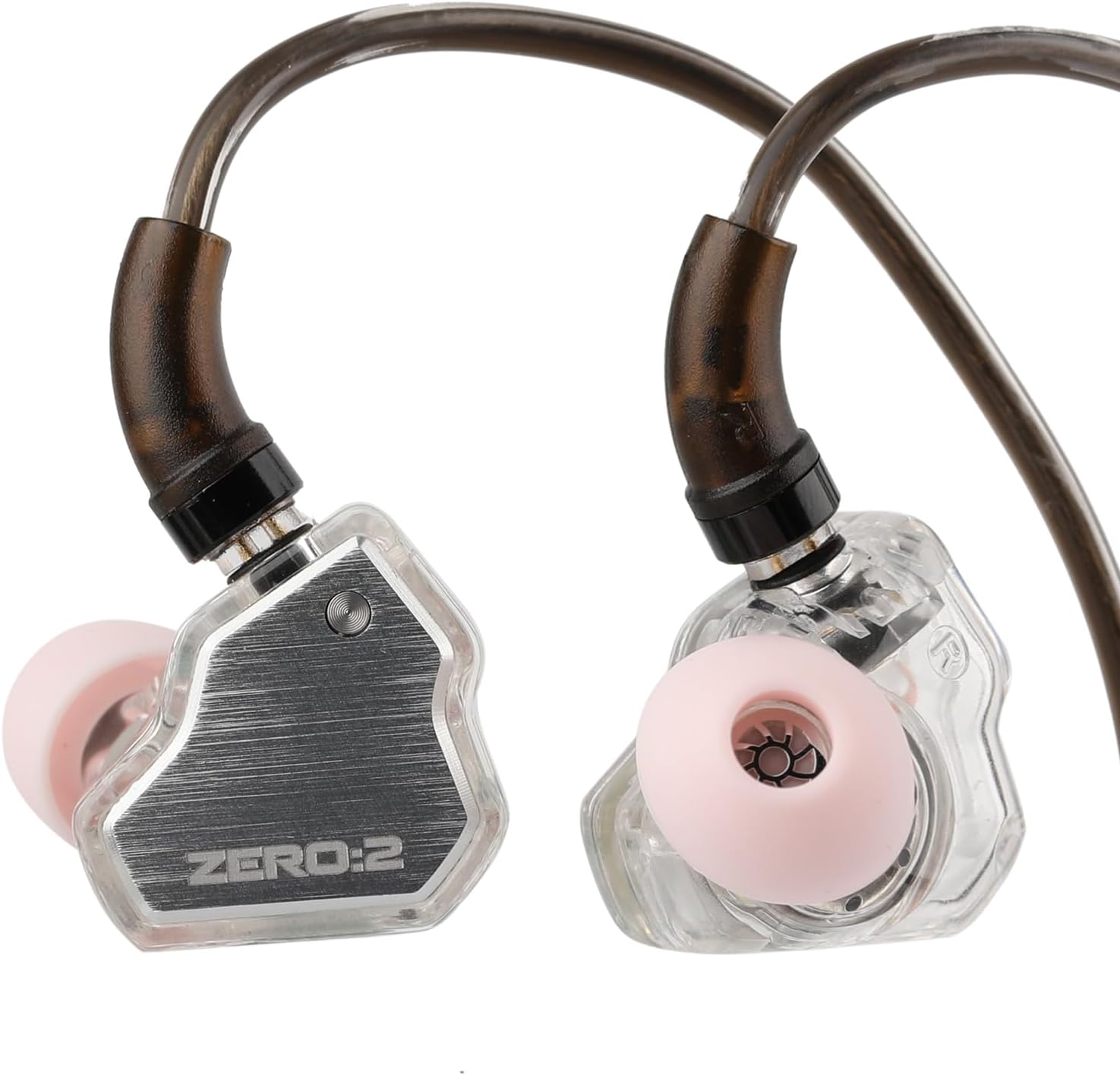 Linsoul 7Hz x Crinacle Zero:2 in Ear Monitor, Updated 10mm Dynamic Driver IEM, Wired Earbuds Earphones, Gaming Earbuds, with OFC IEM Cable for Musician (Silver)