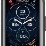 Motorola Moto 40 Smartwatch -10 Days Battery Life, Google Fit Integration, 1.5'' Crystal Clear Display, Heart Tracking, in-Depth Sleep Tracking, iOS and Android Compatible (Phantom Black)