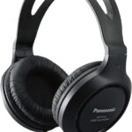 Panasonic Headphones, Lightweight Over the Ear Wired Headphones with Clear Sound and XBS for Extra Bass, Long Cord, 3.5mm Jack for Phones and Laptops – RP-HT161-K (Black)