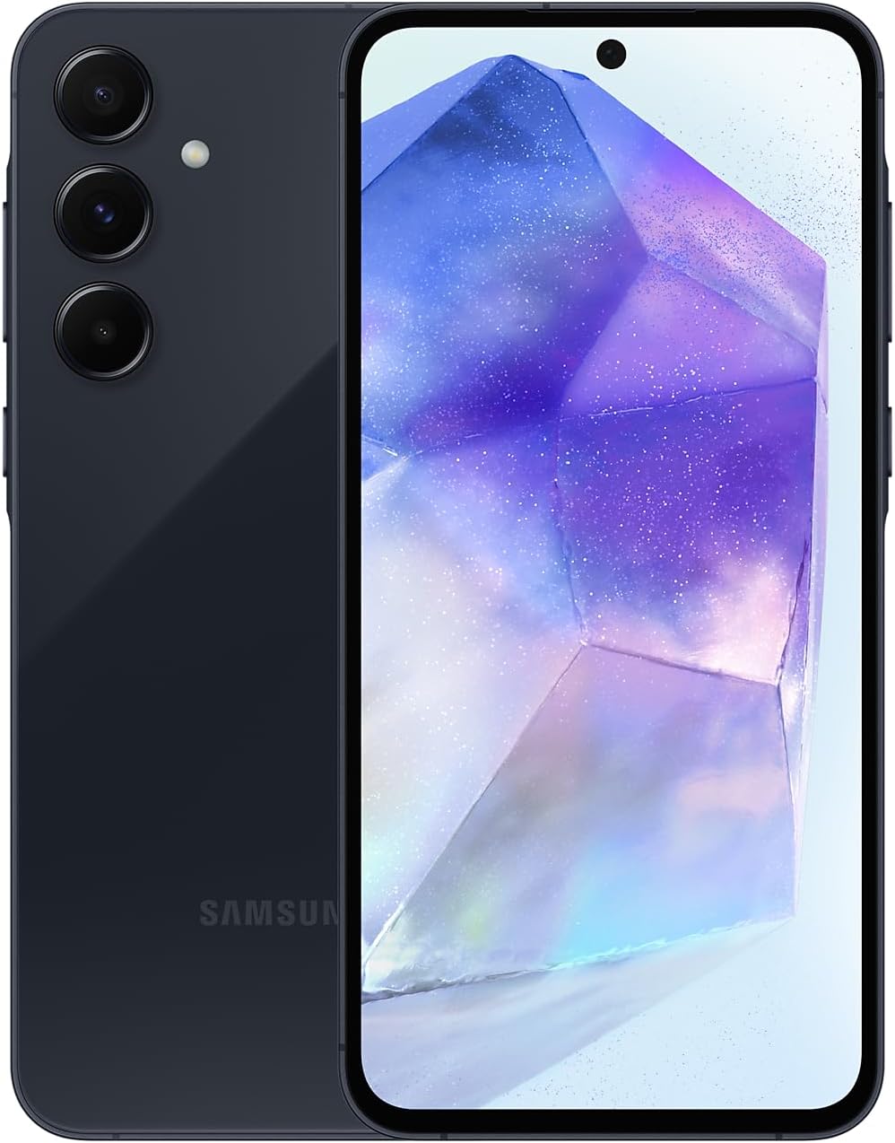 Samsung Galaxy A55 5G + 4G LTE (256GB + 8GB) (Tmobile Mint Tello & Global) Unlocked Latin America Warranty SM-A556E/DS 6.6" 120Hz 50MP Triple + (25W Wall USB Charger) (Awesome Navy)