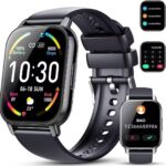 Smart Watch (Answer/Make Calls), 1.85" Smartwatch for Men Women IP68 Waterproof, 112 Sport Modes, Fitness Activity Tracker, Heart Rate Monitor Sleep Step Counter, Smart Watches for Android iPhone