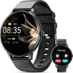 Smart Watch for Men Women (Answer/Make Calls), Smartwatch for Android iPhone, 1.39" Fitness Tracker with Heart Rate Blood Oxygen Sleep Monitor Pedometer (Black)