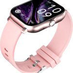 Smart Watch for Women men(Answer/Make Calls) 1.83", Smartwatch for iOS and Android,Fitness Tracker Watch IP67 Waterproof, Heart Rate, Sleep Monitor and Steps Calories Counter (Pink)