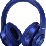 TUINYO Bluetooth Headphones Wireless, Over Ear Stereo Wireless Headset 40H Playtime with deep bass, Soft Memory-Protein Earmuffs, Built-in Mic Wired Mode PC/Cell Phones/TV-Dark Blue …