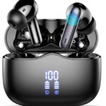 Wireless Earbud, Bluetooth 5.3 Headphones HIFI Immersive Sound with 4 HD Microphone, 40H Playtime, IP7 Waterproof, Easy Control Earphones with Light Weight USB-C Charging Case for Android IOS Workout